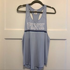 Pink Women’s Blue Deep Racerback Tank Top | Small